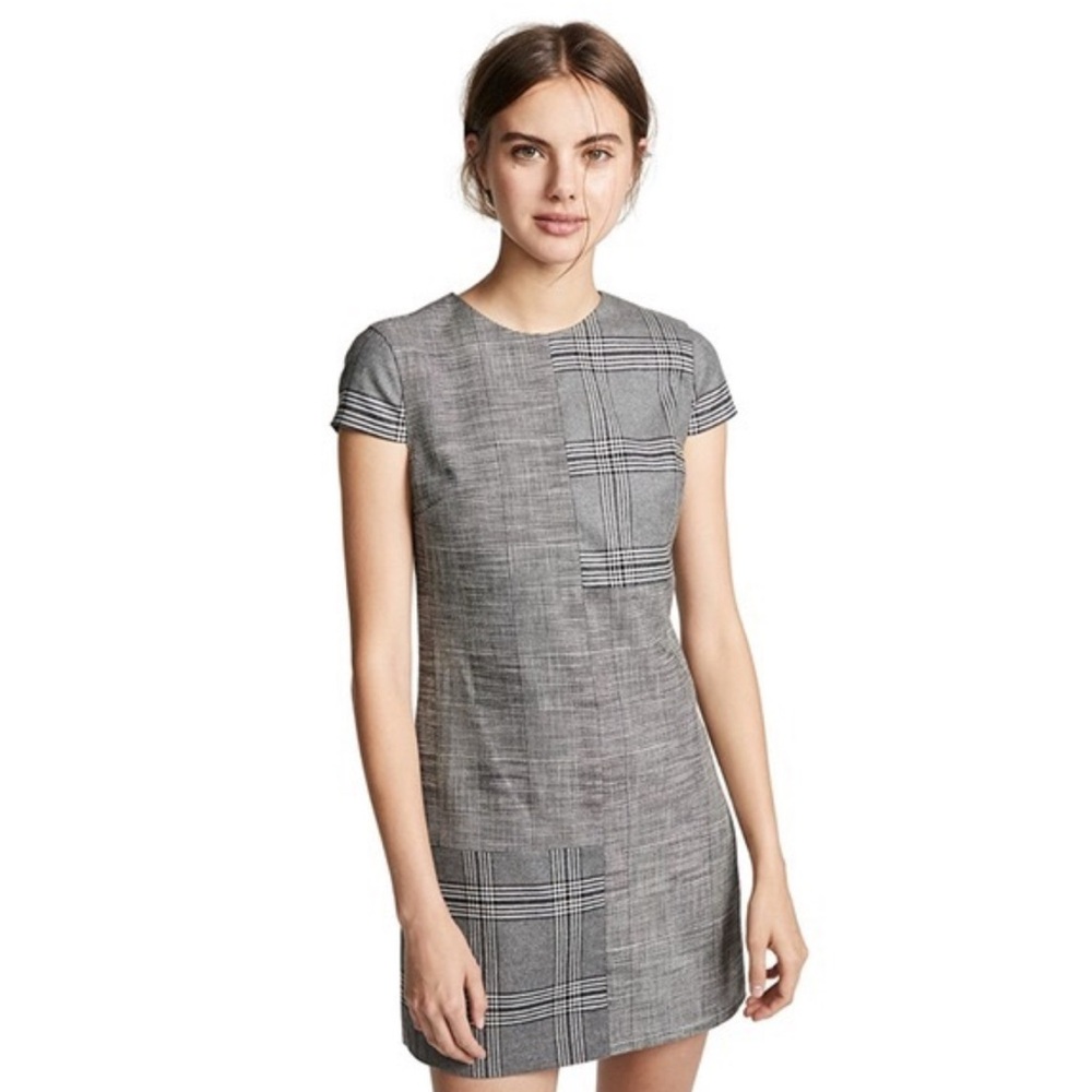 NWT Alice + Olivia Coley Plaid Mini Dress - Size 4